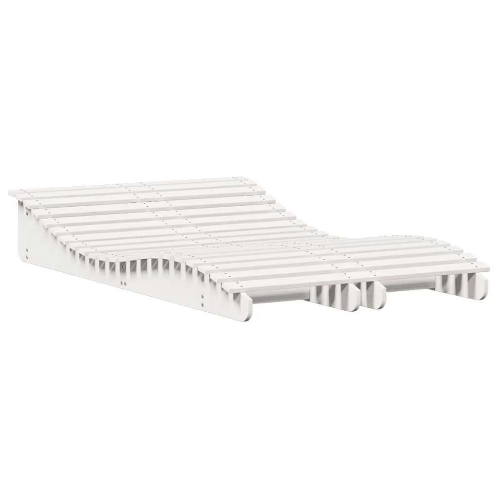 Sonnenliegen 2 Stk. Weiß 205x60x31,5 cm Massivholz Kiefer Produktbild 