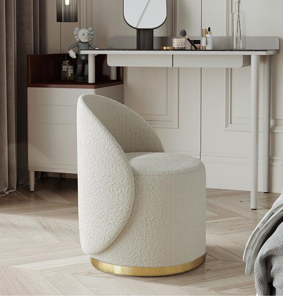 Schminkstuhl Kosmetik drehbarer Hocker Stuhl mit Produktbild 