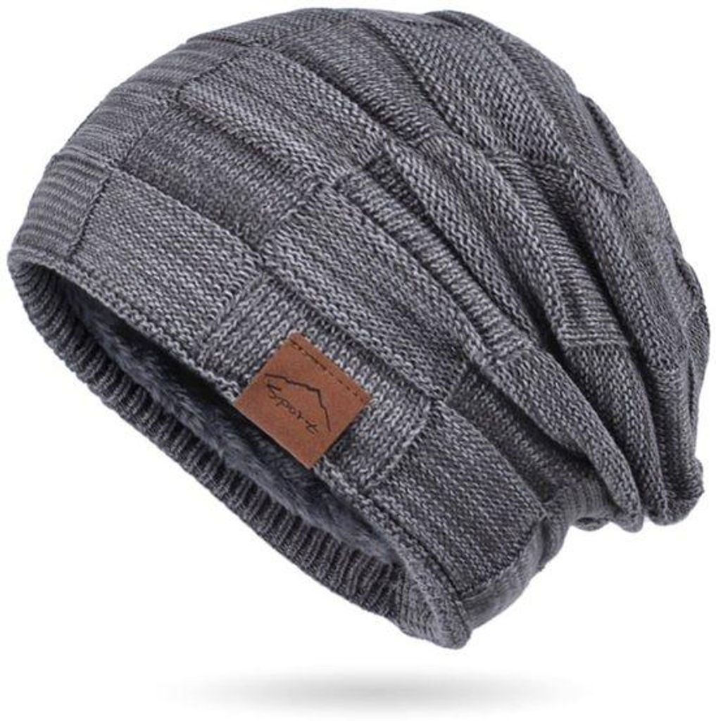 Lose Strickmützen für Damen – Wintermützen für Herren – Coole Strickmützen – Doppellagige Strickmützen – Multifunktionale Strickmütz...
