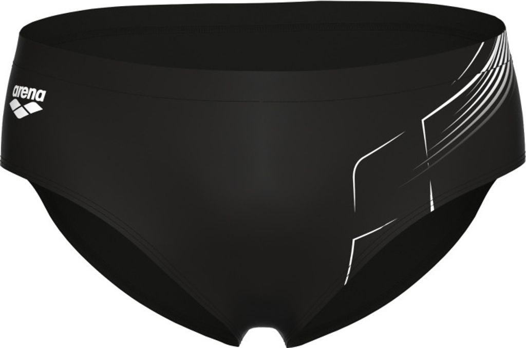 Men's Arena Dive Swim Brief Black-White Black-White 5