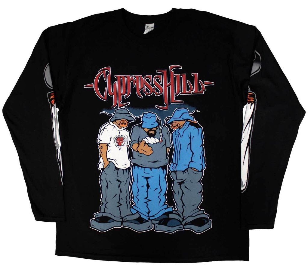 Cypress Hill Blunted (Sleeve Print) Black S T-Shirt