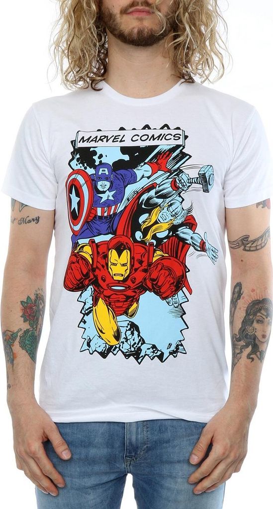 Marvel - T-Shirt für Herren BI37588 (XXL) (Weiß)