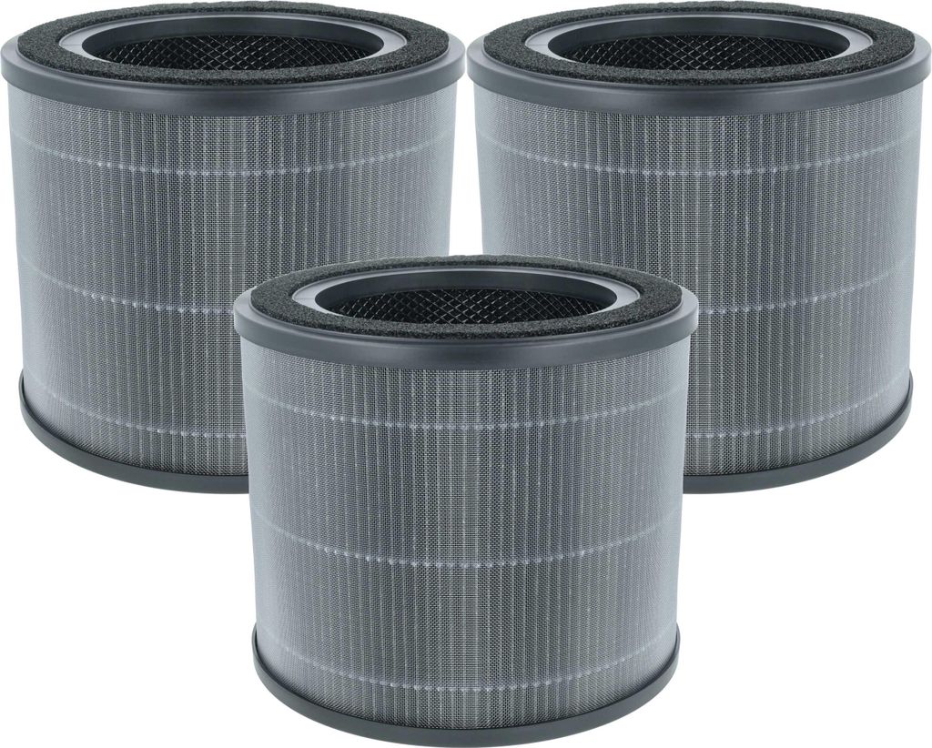 vhbw 3x H13 Filter kompatibel mit Grundig AirExpect, TL2713, AirExtend Luftreiniger - Ersatz-Filter mit integriertem Aktivkohle-Filter