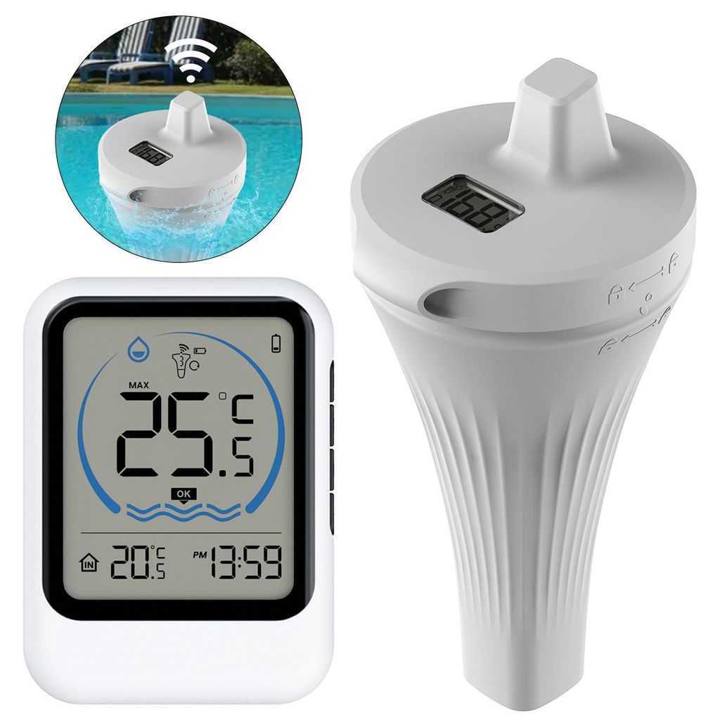 Digital Pool Thermometer kabellos schwimmend IP68 Produktbild 