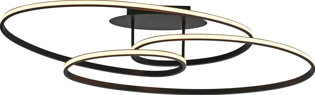 Plafoniera a LED - 79,5 x 29,5 cm - nero - plastica
