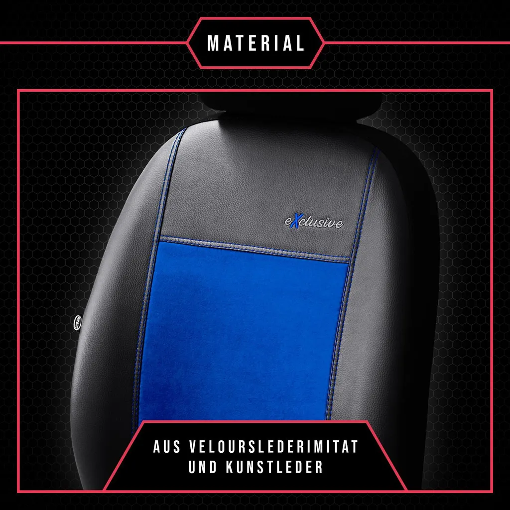 Coprisedili Blu Kia Rio I Universali | Set Lavabile Anti-Macchia - 5
