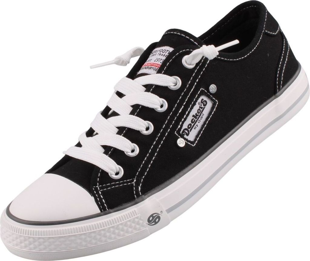Dockers Damen Sneaker 32804-37, 32804-38, 32804-39, 32804-40, 32804-41, 32804-42 DOK-42VE201-700 schwarz/weiss 39