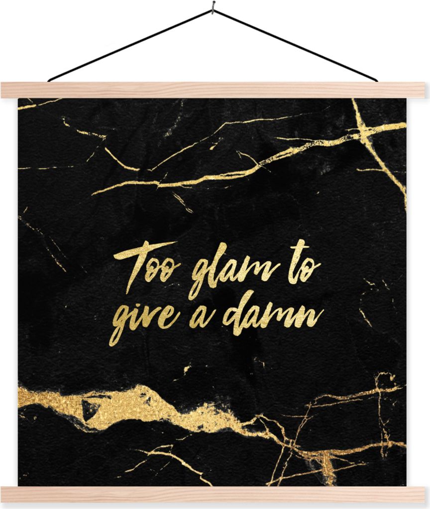 MuchoWow® Textilposter Zitat - Sprichwörter - Gold - Marmor Produktbild 