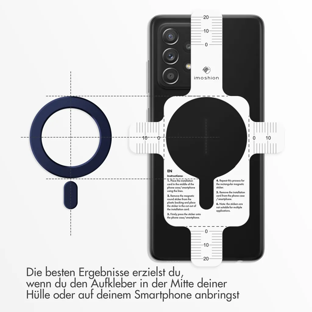 iMoshion Anello MagSafe con Guida - Ottimizza Ricarica Wireless Blu - 3