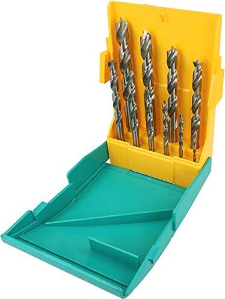 Heller Tools 28708 1 Wood twist drill bit set 10-piece 3 mm, 4 mm, 5 mm, 6 mm, 7 mm, 8 mm, 9 mm, 10 mm, 11 mm, 12 mm Cylinder shank 1 Set