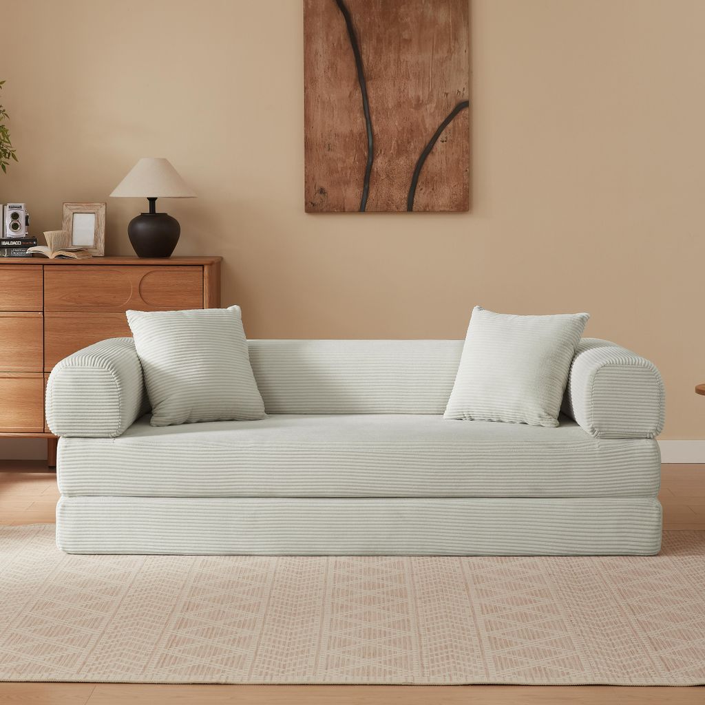 Knochenloses Sofa, Kombinationssitz, Schlafsofa verwandelbar in Schlafbett, Tatami-Bodensofa, Klappsofa für Wohnzimmer, Schlafzimmer & Wohnungen