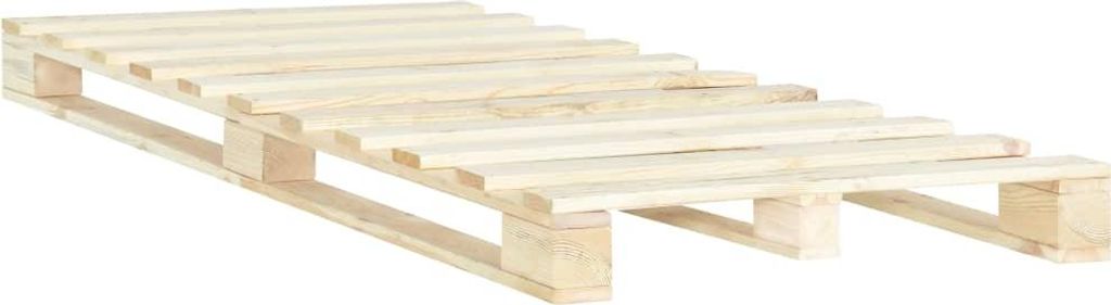 vidaXL Paletová posteľ z masívneho dreva Borovica 120 × 200 Obrázok produktu 