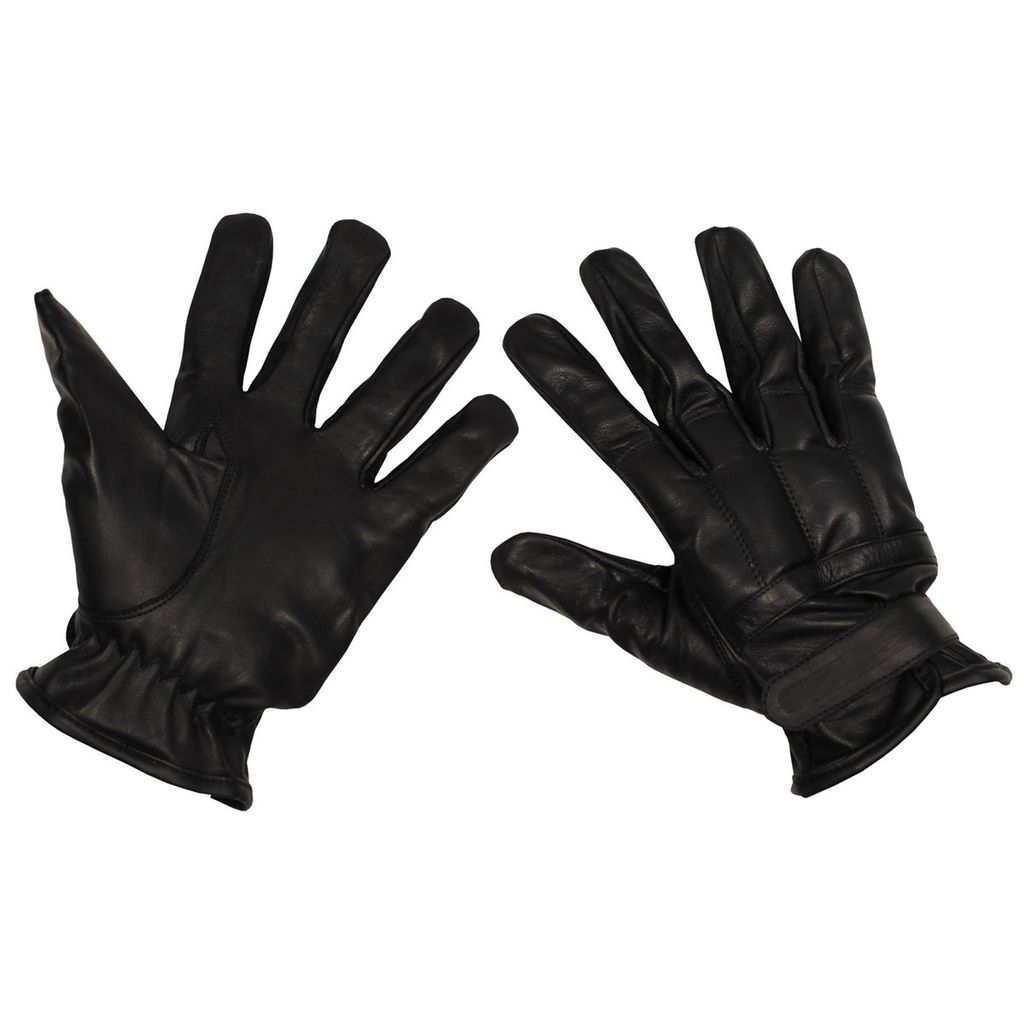 MFH Lederhandschuhe, schwarz, mit Quarzsandfüllung Produktbild 