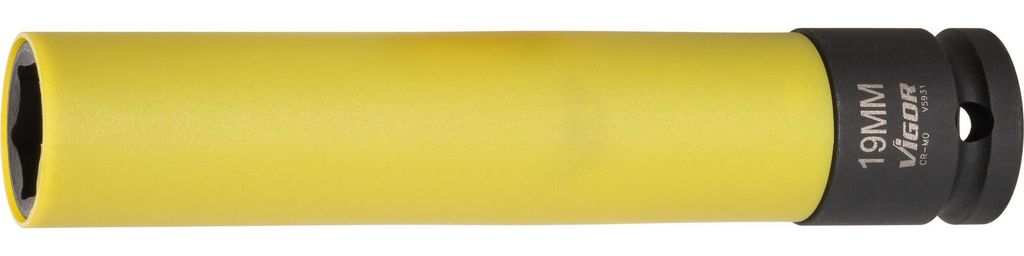 VIGOR Schlagschrauber Steckschlüsseleinsatz lang V5931 1/2" Sechskant SW 19 mm