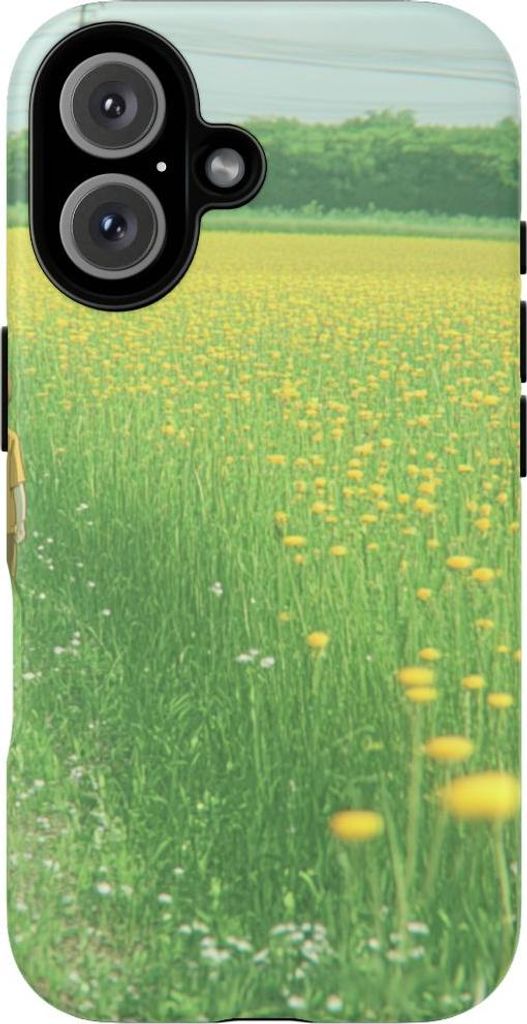 Junge im gelben Blütenmeer – Hülle Kompatibel mit iPhone 16