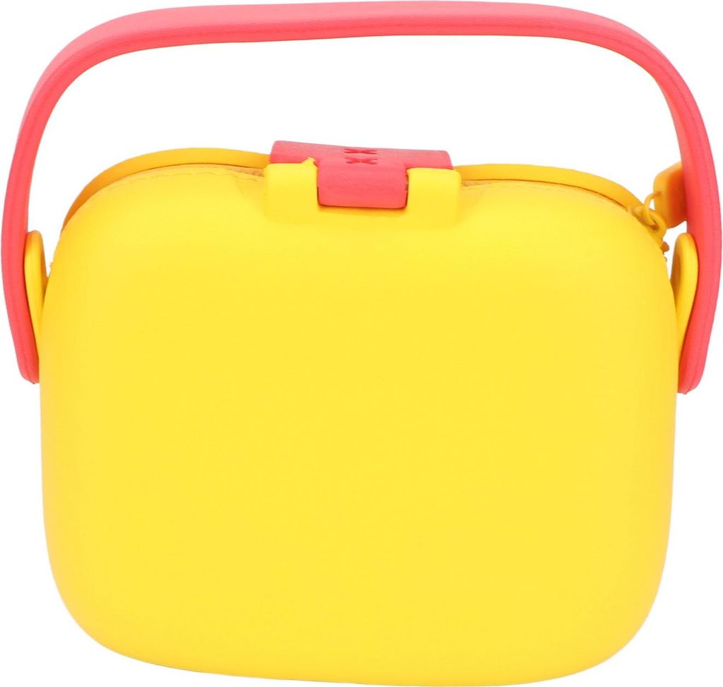 Kinder-Kameratasche, Cartoon-Motiv, mehrfarbig, Puffergehäuse, großes Fassungsvermögen, Umhängetasche für Jungen und Mädchen, Gelb