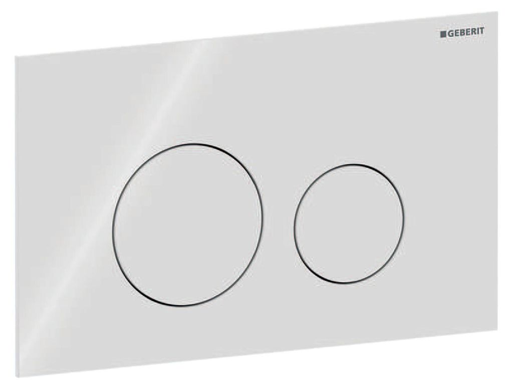 Geberit Sigma40 Betätigungsplatte rund weiß Glas glänzend Obrázek produktu 