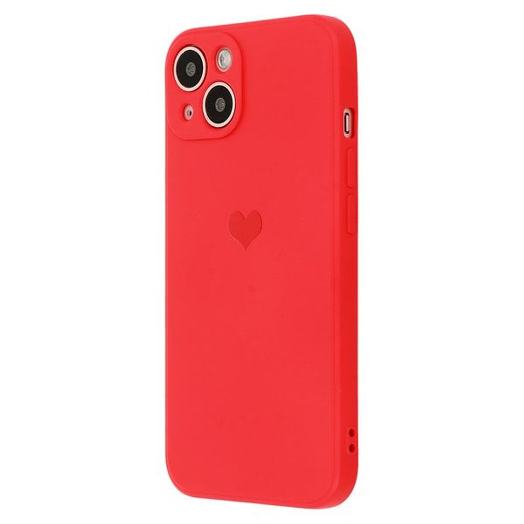 SILICONE HEART CASE Rot für Apple iPhone 13 Pro Produktbild 