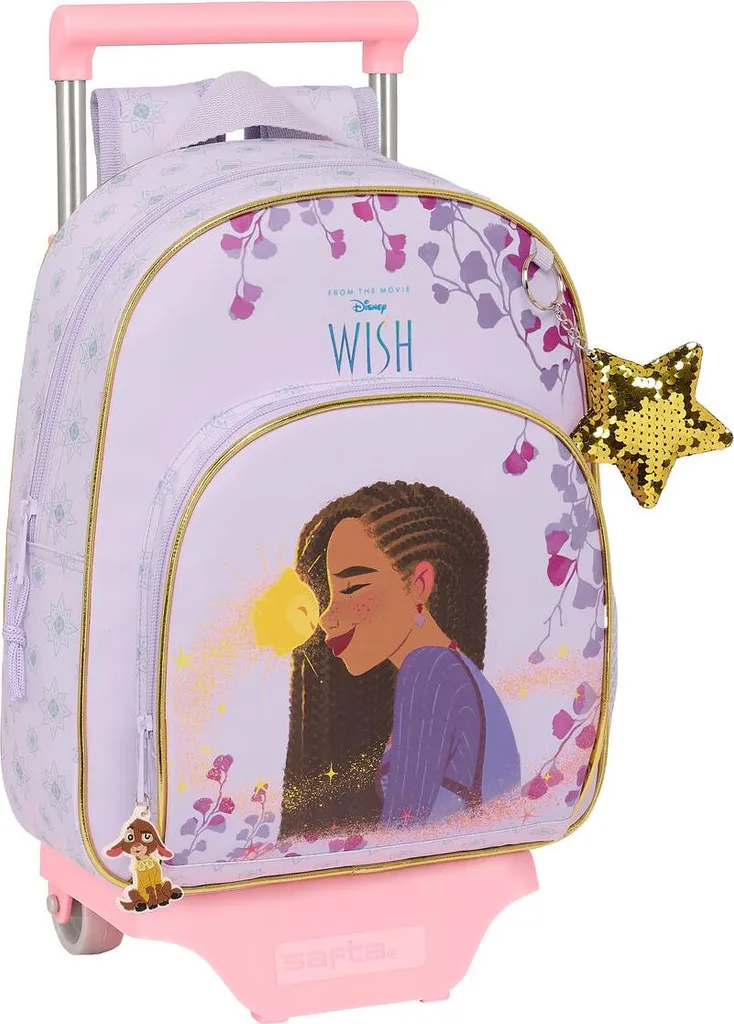 Sac à dos Wish Lilas pour la maternelle avec roulettes et poignée pro