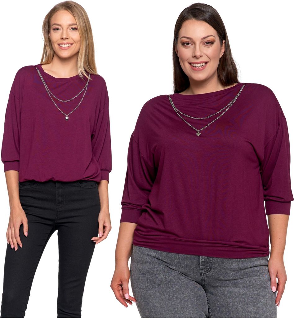 Moraj | Damenbluse Bombshell - Locker - Elegant - Komfortabel - Mit Kette, Größe M