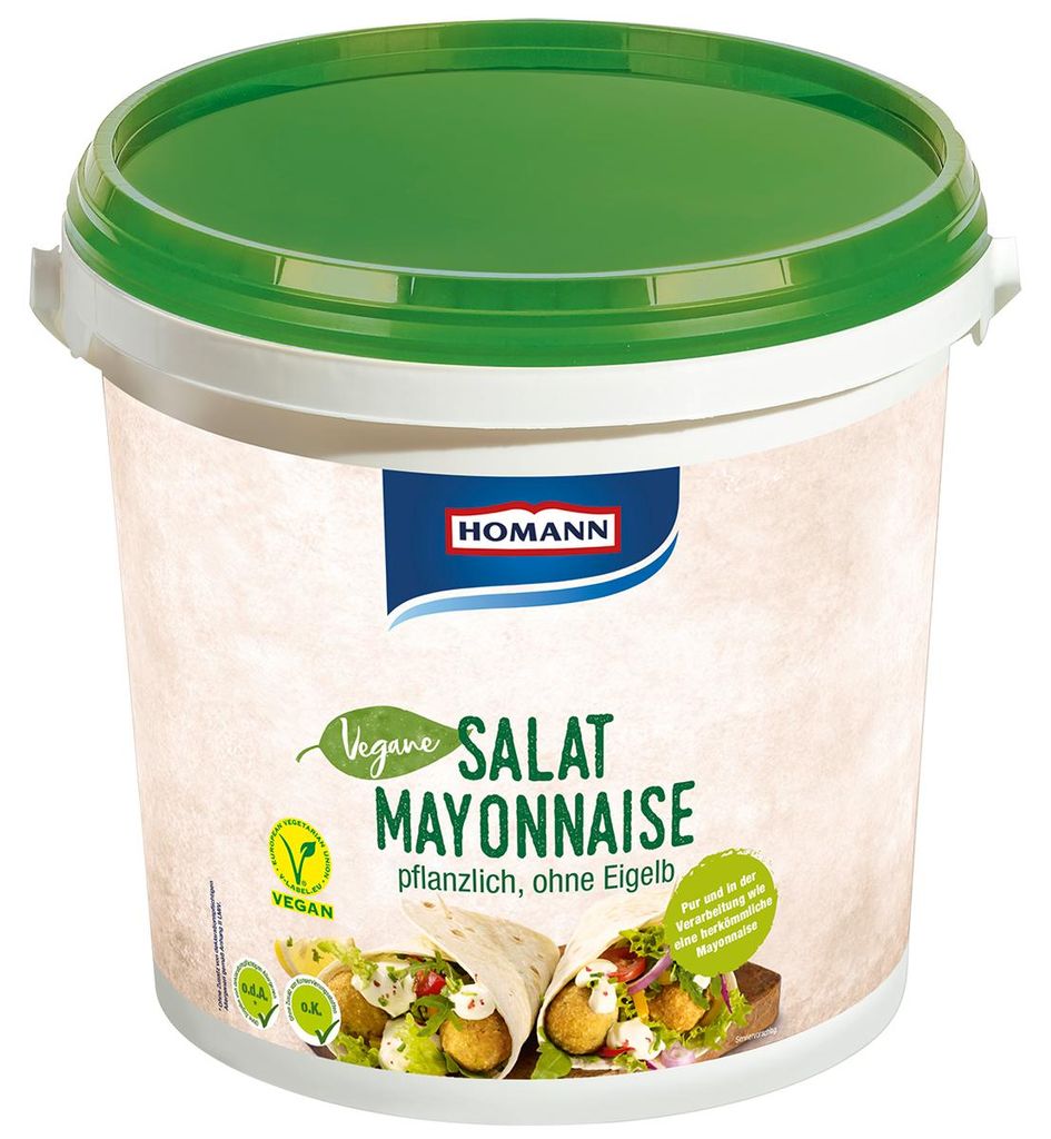 Homann Vegane Salatmayonnaise cremig mild auf Rapsölbasis Produktbild 