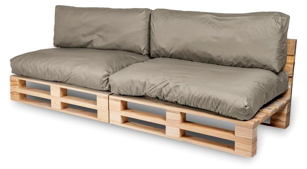 Wasserdichte und abnehmbare Palettenkissen für den Außenbereich - Schaumstoffpolsterung, bequem - Ideal für Europaletten/Palettenmöbel (Set 2 S...