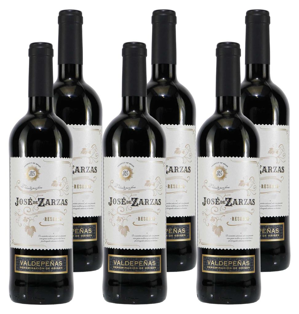 Jose de Zarzas Valdepeñas Reserva -trocken- (6 x 0,75L) Produktbild 