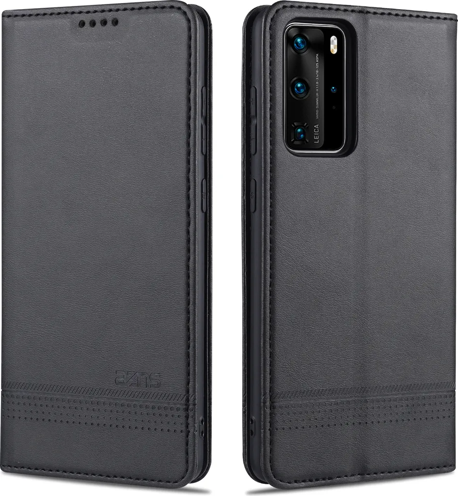 Custodia Portafoglio In Vera Pelle Per Huawei P20 Pro | Uposao Rossa Con Tracolla E Chiusura Lampo | 3 Scomparti E Funzione Supporto - 4