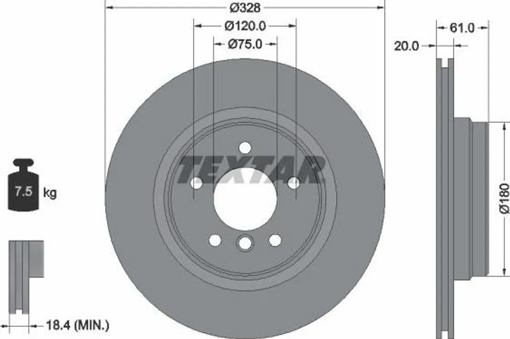 Disque de frein de remplacement OE 1160233 pour BMW E38 et E52 Z8
