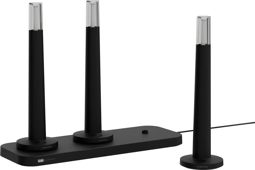 Lampe LED Variable IP44 à Batterie Palma Noir - Set de 3 Pièces