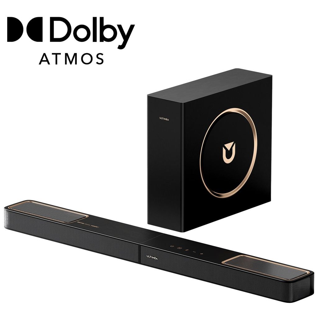 ULTIMEA 3.1.2-Kanal Soundbar mit Dolby Atmos, Surround-System für Fernseher mit 6,5-Zoll Subwoofer, Bluetooth 5.4, HDMI eARC, 300W