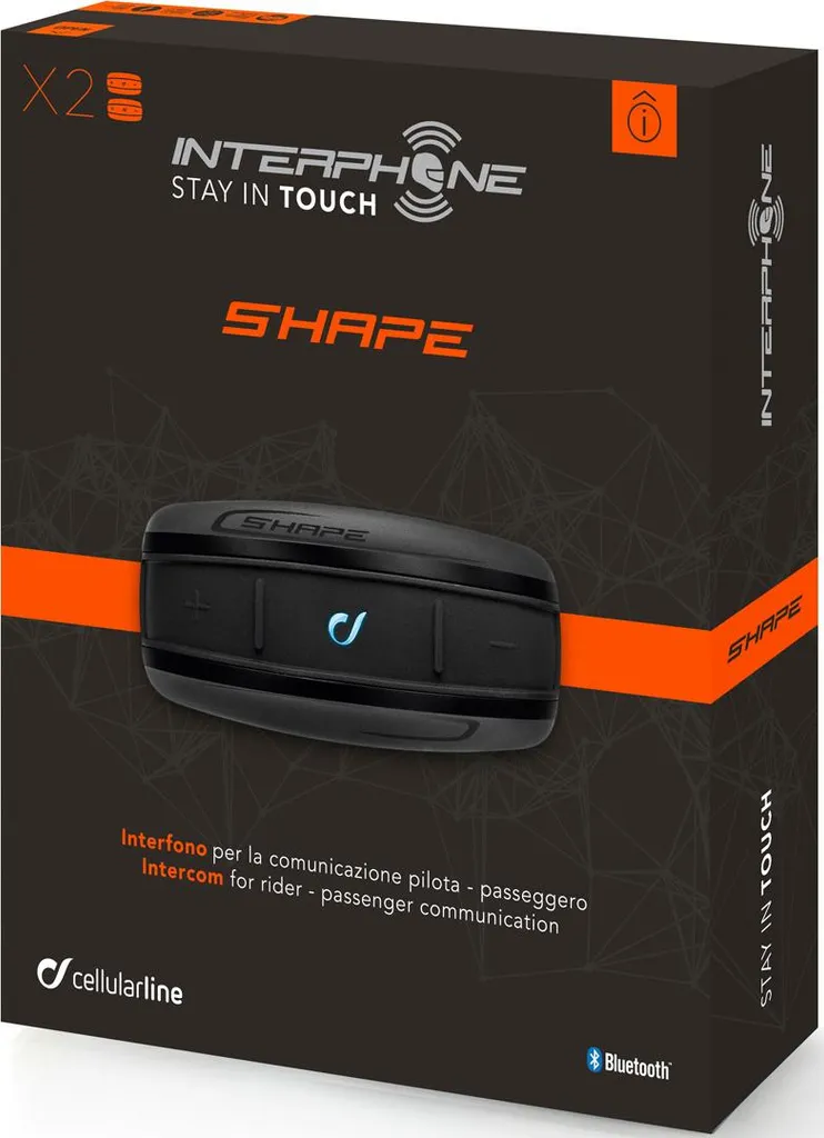 Interphone Cellular Line Moto Shape Duo : Kit Bluetooth Double Complet - 6
