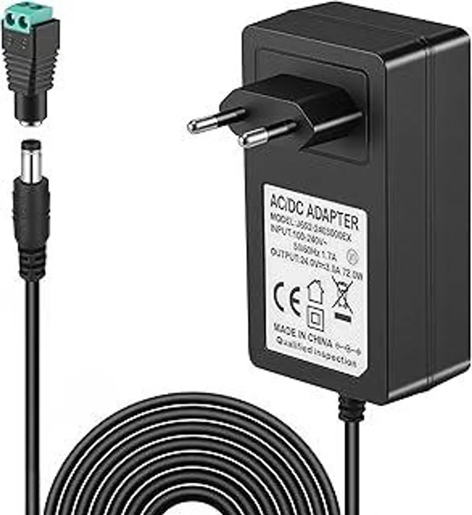 Trasformatore 24V 72W Alimentatore a Spina 3A per LED e Videosorveglianza - 1