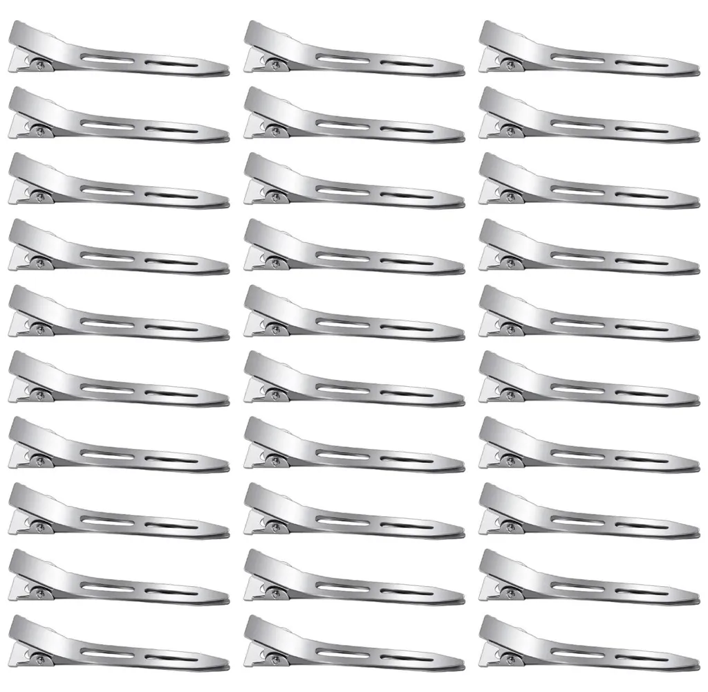 Lot de 30 Barrettes Bec de Canard en Métal de 5,6 cm pour Coiffure