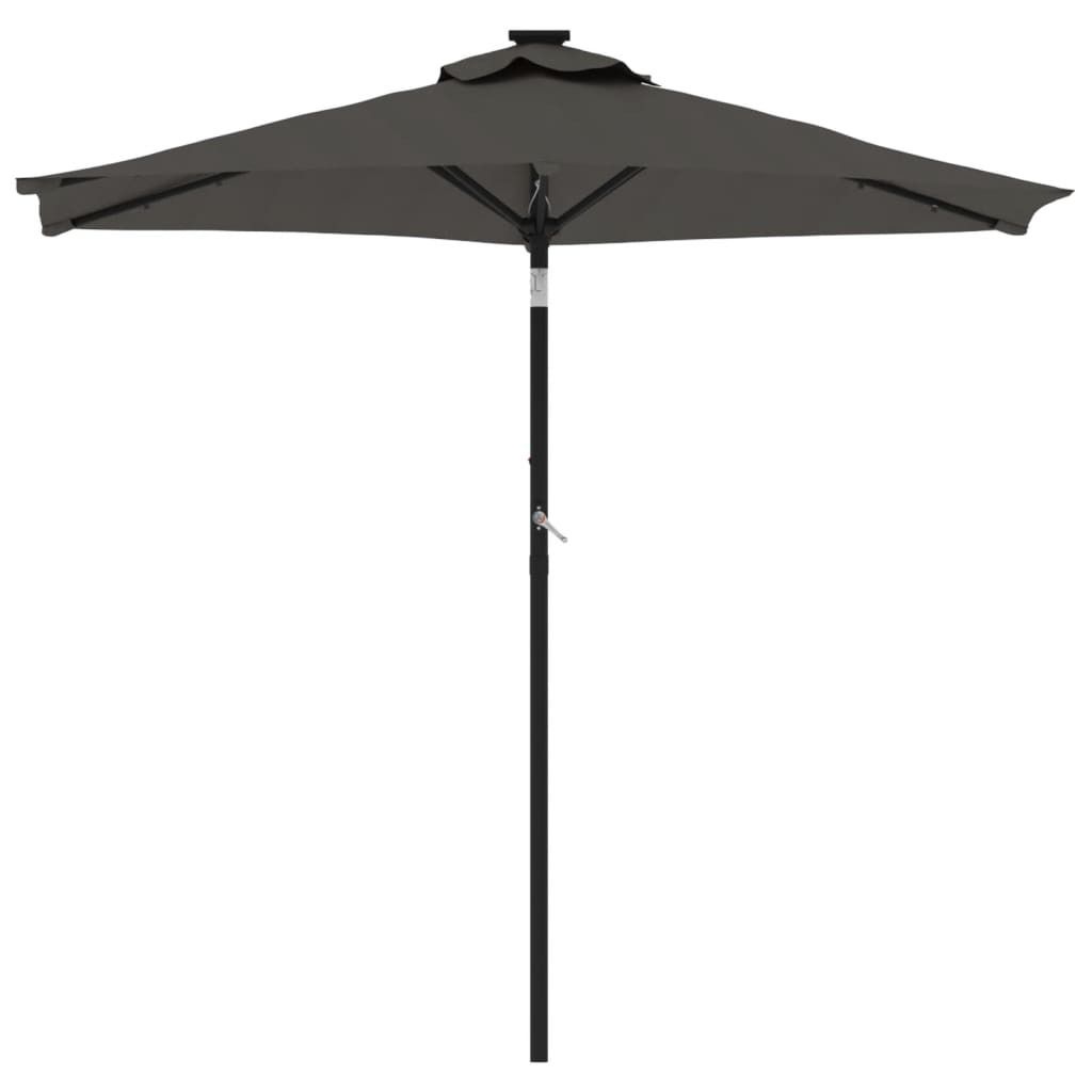 Cloris DesignMöbel Sonnenschirme - Anthrazit Sonnenschirm mit Stahlmast Anthrazit 225x225x212cm Schlichtes1342913