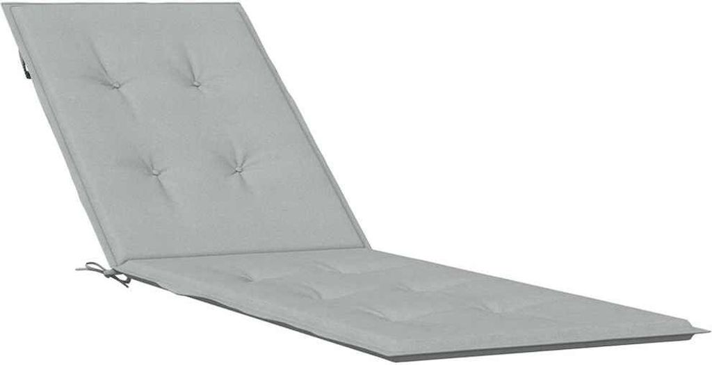 vidaXL Liegestuhl-Auflage Melange Hellgrau (75+105) x 50 x 4 cm Stoff