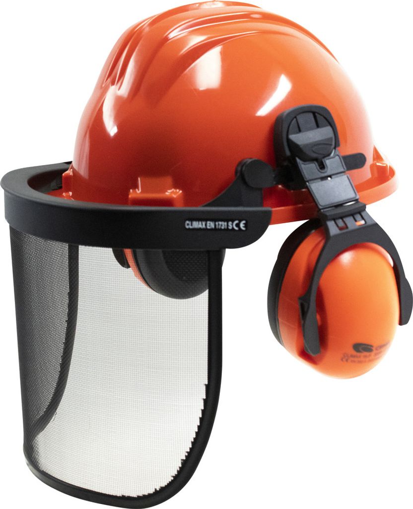 Climax kask ochronny z osłoną twarzy i nausznikami 437