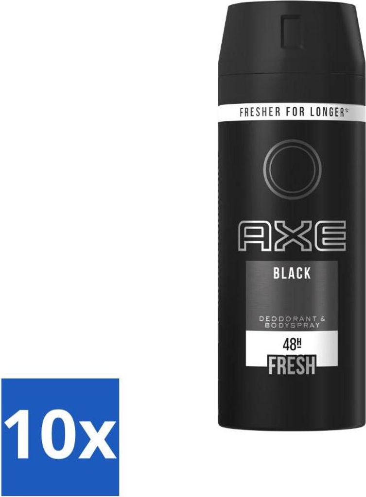 Axe Deodorant Bodyspray Schwarz 150 ml - Vorteilspack - 10 Stücke