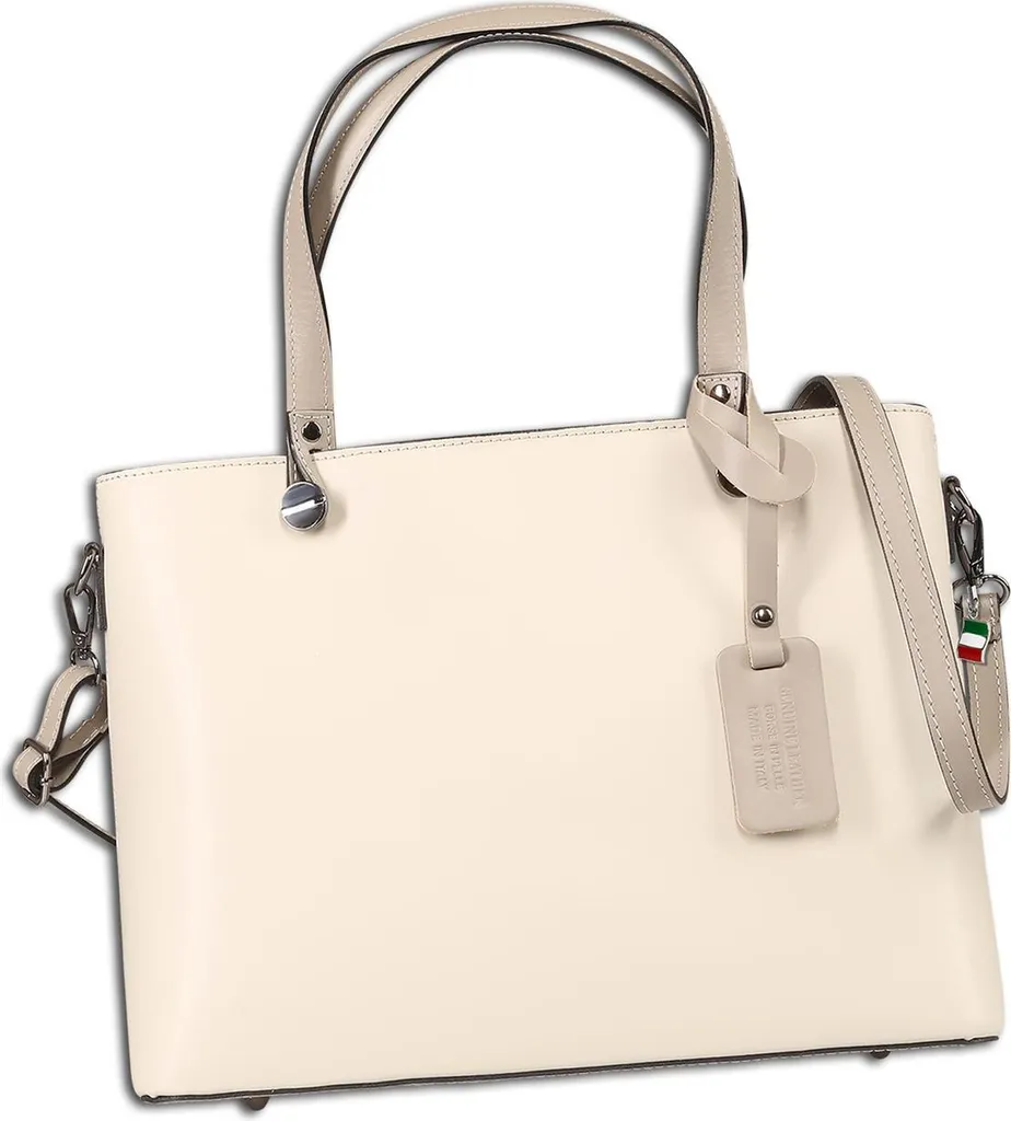 Sac de bureau Florence Femme en cuir beige - Idéal pour le quotidien