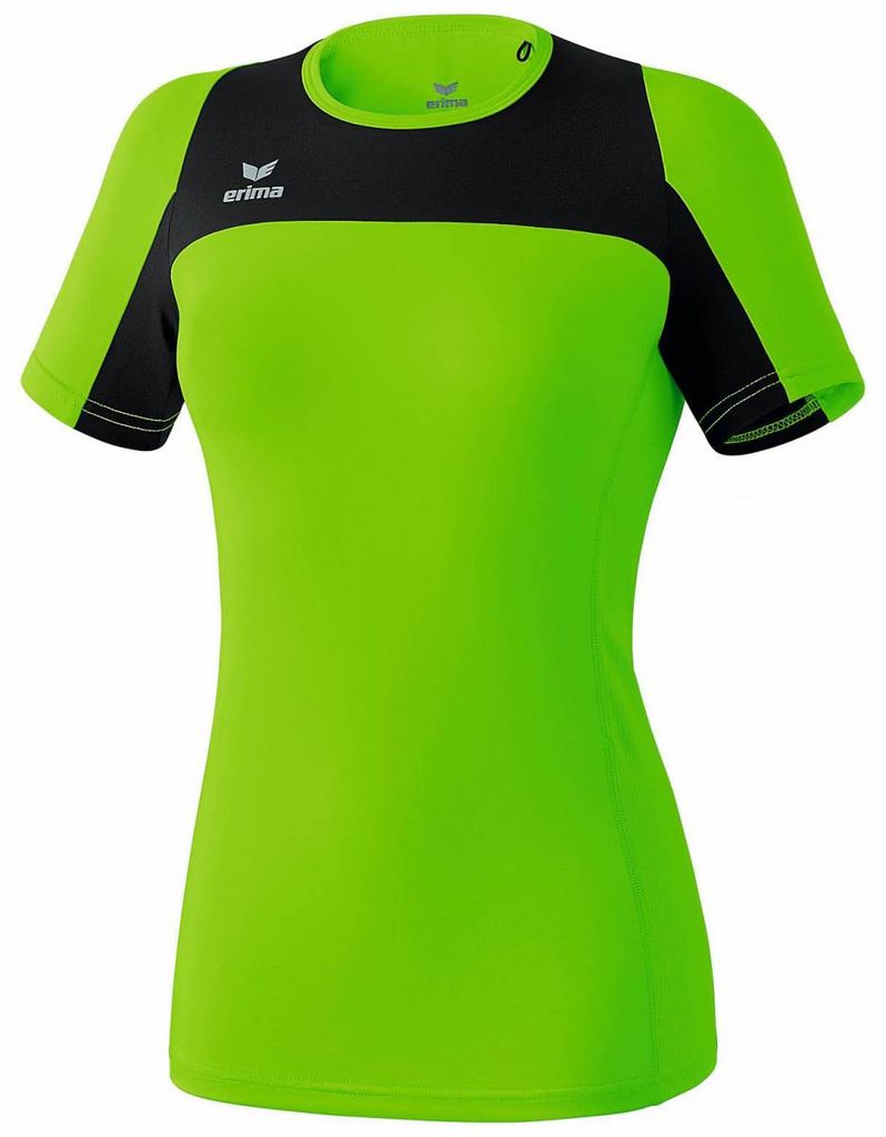 Erima Race Line Running T-Shirt Damen - Green Gecko / Schwarz | Größe: 42