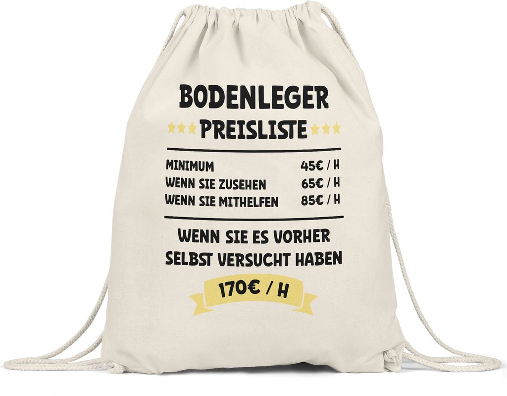 Bodenleger Preisliste Turnbeutel Gymsack Boden Gebäude Böden Fußboden Parkett Bodenbelag Räume Beruf Arbeit