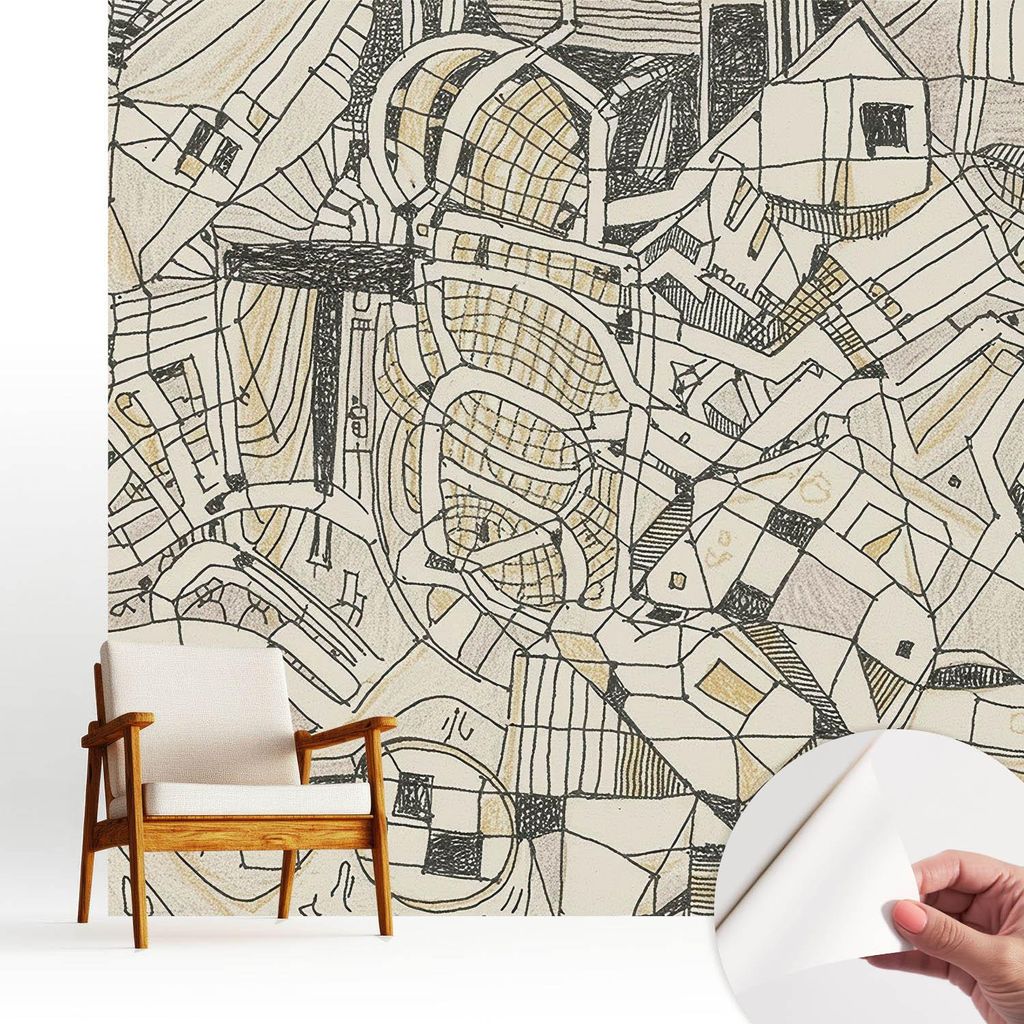 Fototapete selbstklebend - 250x250 cm - Tapete - Wandtapete - Wandbilder - Klebefolie - Dekofolie - Tapete Folie - Wand - Dekoration - Wohnzimmer -...