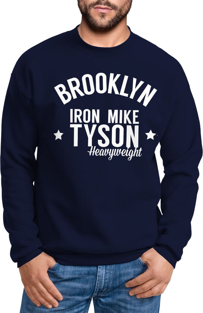 Sweatshirt Herren Brooklyn New York Iron Mike Tyson Boxing Gym Moonworks navy S