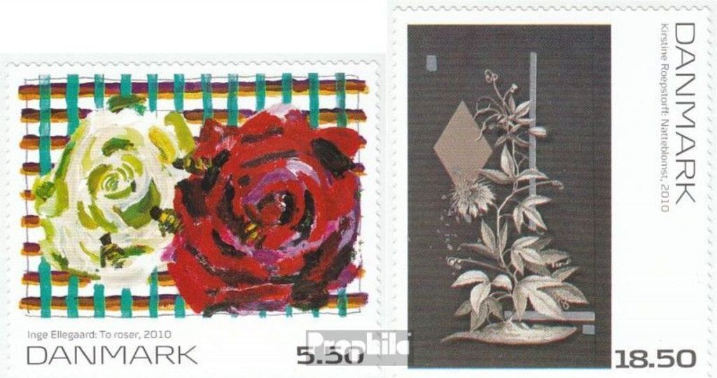 Briefmarken Dänemark 2010 Mi 1617-1618 (kompl.Ausg.) postfrisch Kunst
