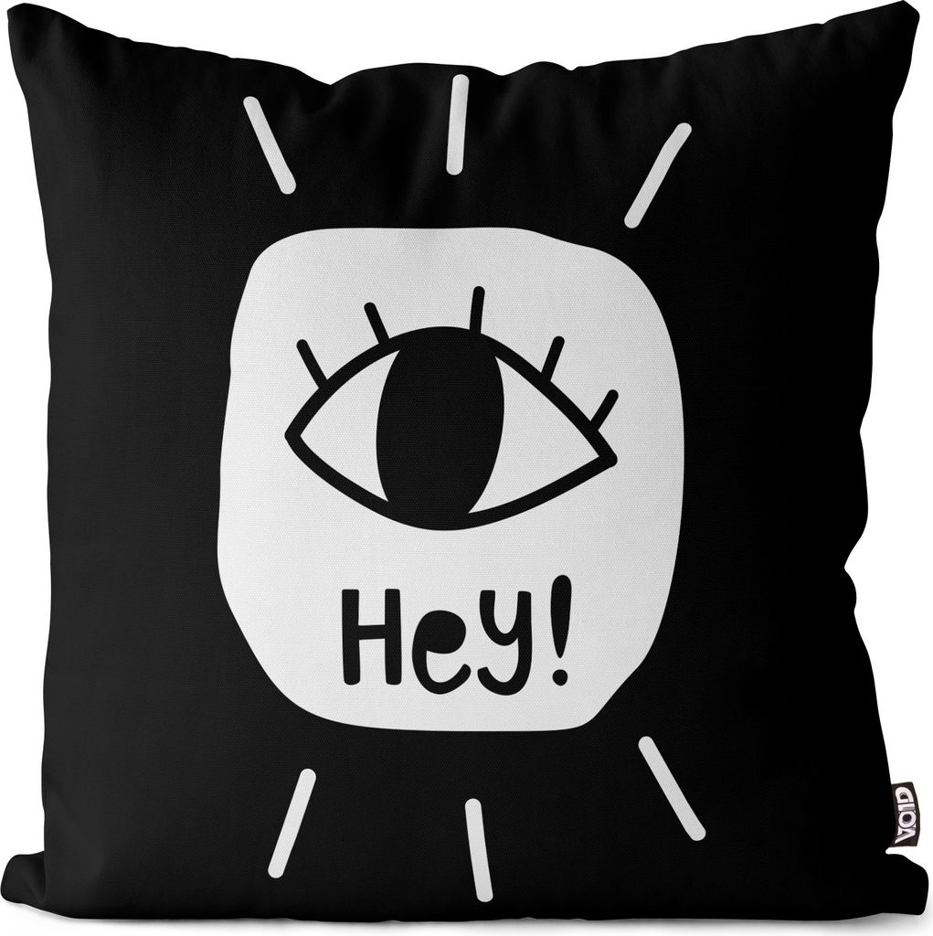 VOID Hey! Auge Spruch Cartoon Kissenbezug Kissenhülle Sofakissen Kissen Deko Outdoor-Kissen Dekokissen