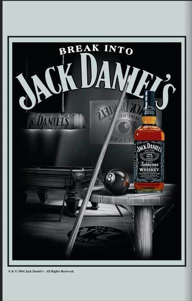 KS8 Jack Daniels - Pool Billiard - Bedruckter Spiegel
