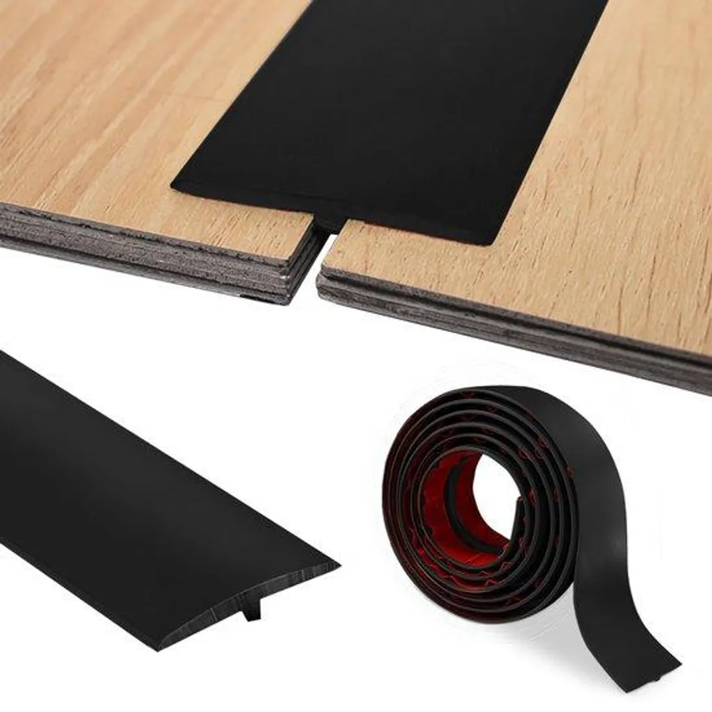 Profilé de jonction autocollant en T PVC, barre de seuil 5 cm x 200 cm