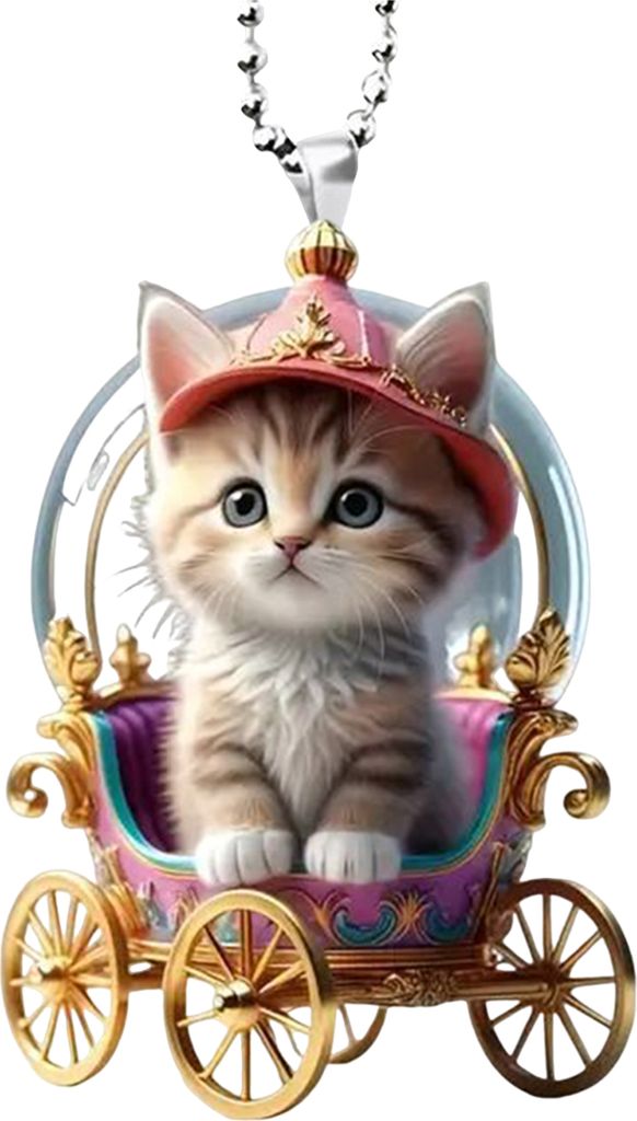 Kätzchen-Autoanhänger, hängendes Ornament, Acryl, Rückspiegel-Dekor, süße Katze, Taschenanhänger, Auto-Innenausstattung