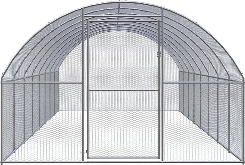 vidaXL Vonkajší kurník 3x8x2 m Pozinkovaná oceľ Obrázok produktu 