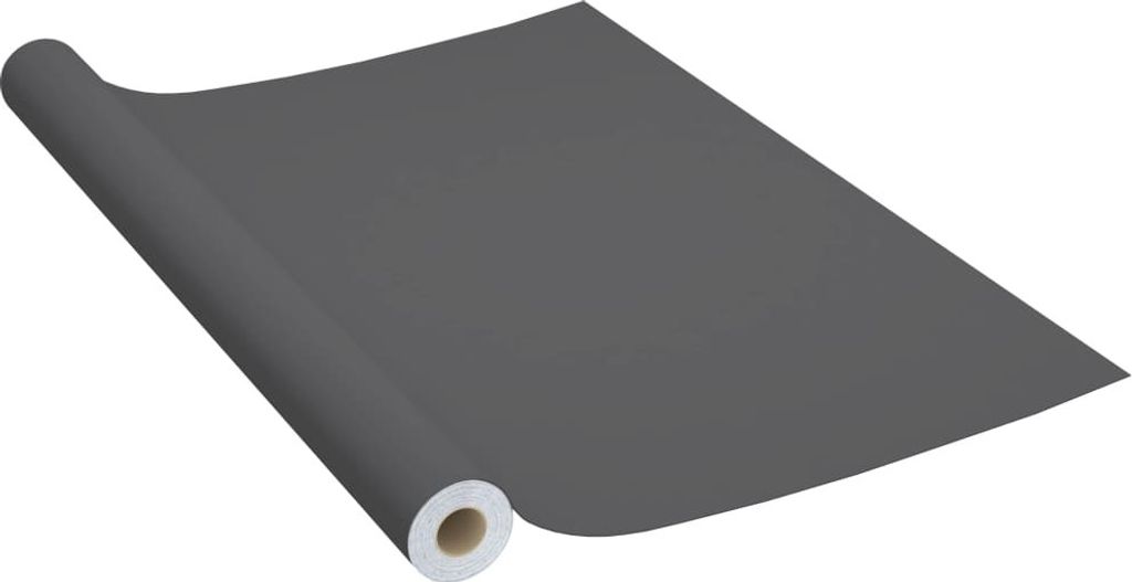 vidaXL Selbstklebende Möbelfolie Grau 500 x 90 cm PVC Produktbild 